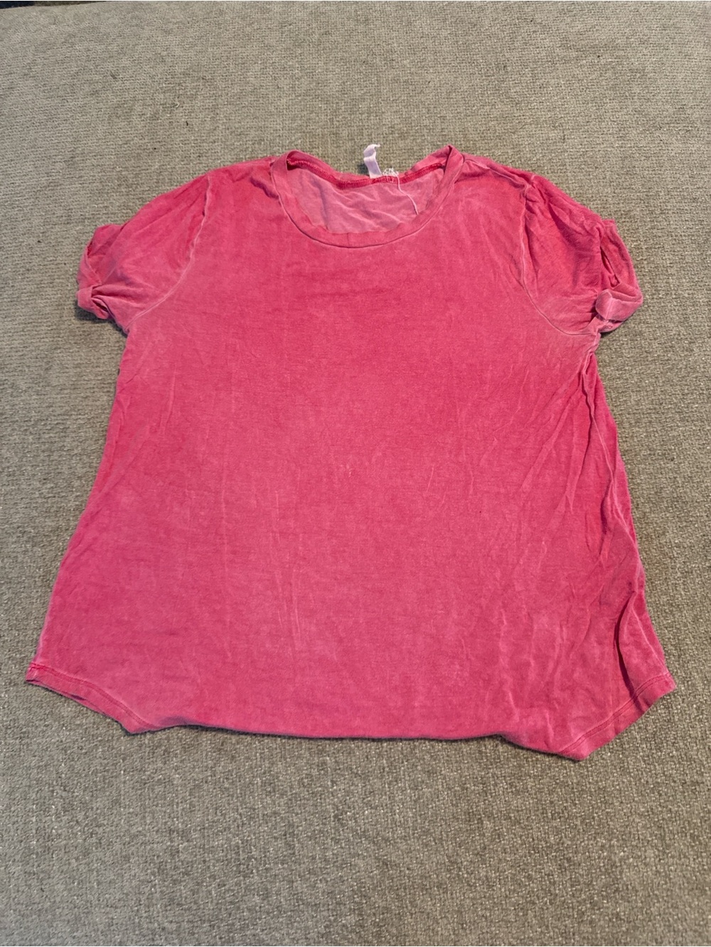 Cable & Gauge Pink Short Sleeve Knit Top Medium